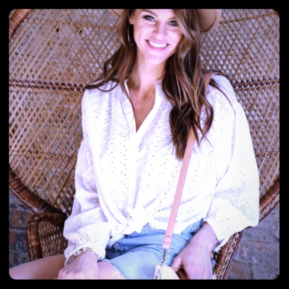 New with tags Angel Food Free People eyelet shirt